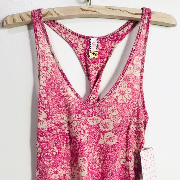 🆕 Free People Floral Tank Top Twisted Back. - Picture 3 of 8